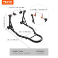 VEVOR Motorcycle Stand – 850 lbs Combo Lift for Front & Rear Wheel, Dual-Fork Front & Swingarm Spool Rear – Compatible with Yamaha, Honda, Kawasaki, Suzuki Sportbikes – Red