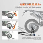 VEVOR Motorcycle Stand – 850 lbs Combo Lift for Front & Rear Wheel, Dual-Fork Front & Swingarm Spool Rear – Compatible with Yamaha, Honda, Kawasaki, Suzuki Sportbikes – Red