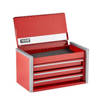 VEVOR Metal Tool Box – 8.6-Inch Portable 5-Drawer Tool Chest, EVA Liners & PP Feet Pads, Heavy-Duty Steel with Ball Bearing Slides & Powder Coated Finish – Red