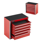VEVOR Metal Tool Box – 8.6-Inch Portable 5-Drawer Tool Chest, EVA Liners & PP Feet Pads, Heavy-Duty Steel with Ball Bearing Slides & Powder Coated Finish – Red